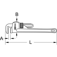 Stahl-Einhand-Rohrzange, 900 mm