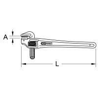 Aluminium-Einhand-Rohrzange, 1.1/2"