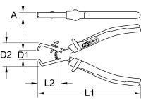 ERGOTORQUE Abisolierzange, 165mm