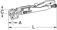 Schweiß-Gripzange, 215 mm