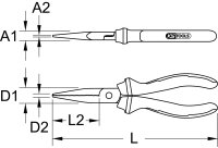 Flachzange, 165mm