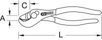 Spezialrohrzange, 2-fach verstellbar, 178mm