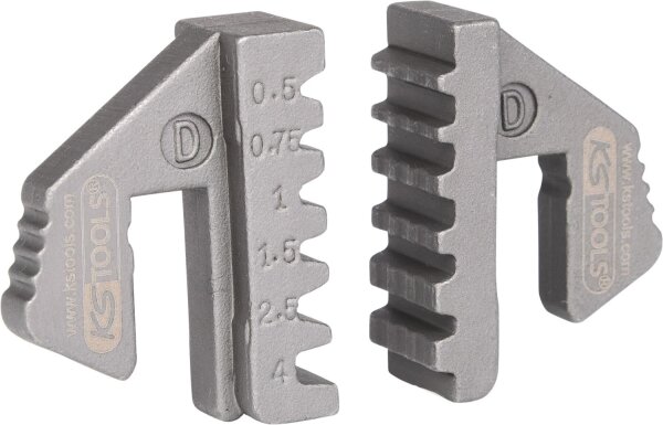 Paar Crimp-Einsätze für Aderendhülsen, Ø 0,5 - 4 mm