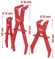 Schlauch-Abklemm-Zangen-Satz 90°, 3-tlg