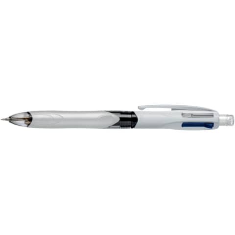 Mehrfarb-Druckkugelschreiber BIC® 4 Colours® 3+1 HB, 0,4/0,7 mm, grau