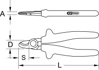 1000V Einhand-Kabelschere, 165mm