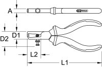 ERGOTORQUE VDE Abisolierzange, 160mm