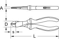 ERGOTORQUE VDE Kraft-Seitenschneider, 190mm