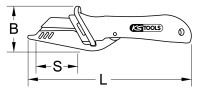 Kabelmesser mit Schutzisolierung und auswechselbarer Klinge, 189mm