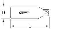 Reduzieradapter mit Schutzisolierung, 3/8"F x...