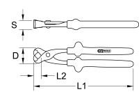 1000V Monierzange, 250mm