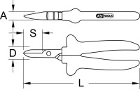 1000V Elektrikerschere, 180mm