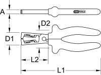 1000V Abisolierzange, 10mm