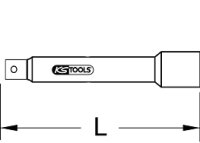 1/2" Verlängerung mit Schutzisolierung, automatische Arretierung, 125mm