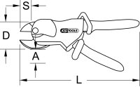 Einhand-Ratschenkabelschere mit Schutzisolierung, 310mm