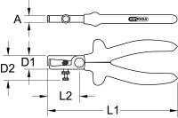 1000V Abisolierzange, 9,5mm