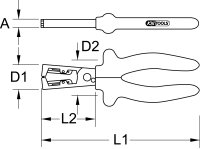 1000V Abisolierzange, 10,5mm