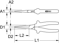 1000V Plangripzange, 200mm