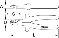 1000V Elektriker-Seitenschneider, 175mm