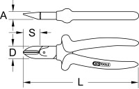 1000V Seitenschneider, 180mm