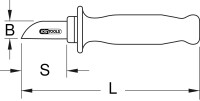 Kabelmesser mit Schutzisolierung, 210mm