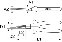 1000V Rundzange, 160mm