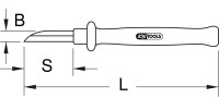 Kabelmesser mit Schutzisolierung, 205mm