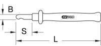 Abmantelungsmesser mit Schutzisolierung, 185mm