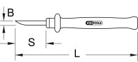 Guttaperchamesser mit Schutzisolierung, 250mm