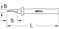 Absetzmesser mit Schutzisolierung, 180mm