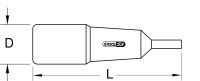 1/4" Bit-Stecknuss mit Schutzisolierung für Innensechskant-Schrauben, 4mm