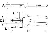 1000V Kombizange, 185mm