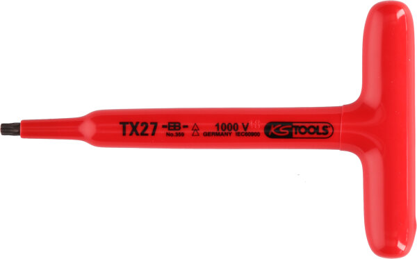 T-Griff-Torx-Stiftschlüssel mit Schutzisolierung, T10, 120 mm