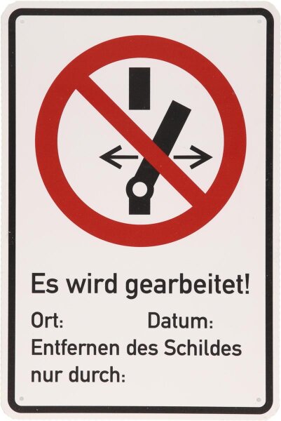 Warnschild Geerdet