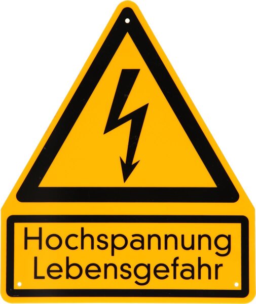 Warnschild Hochspannung, Lebensgefahr