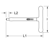 1/4" T-Griff-Aufsteckschlüssel mit...