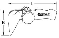 Montagegriff mit Schutzisolierung, aufschraubbar