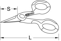 Universal-Werkstattschere, 140mm, rot