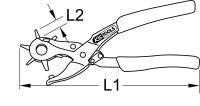 Revolverlochzange, 220mm