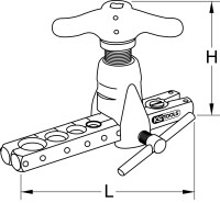 Taumelbördelgerät, Zoll, 1/8"-3/4"