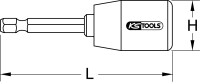 1/4" Stockschraubendreher, magnetisch, M8