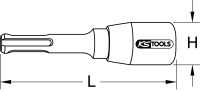 Stockschraubendreher mit SDS-Aufnahme, M6