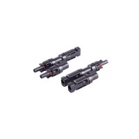 MC4 T-Adapter Set, 2/1, IP67, 1.5kV, schwarz