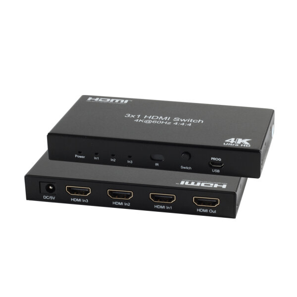 HDMI Umschalter 3x IN – 1x OUT, 4K2K 60Hz