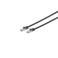 RJ45 Patchkabel, Cat. 7 S/FTP, PUR, schwarz, 0,25m