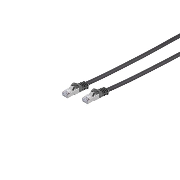 RJ45 Patchkabel, Cat. 7 S/FTP, PUR, schwarz, 2,0m