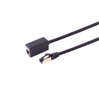 RJ45 Patchkabel-Verlängerung Cat. 8.1 LSZH schwarz 0,5m