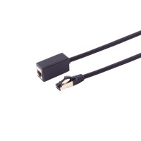 RJ45 Patchkabel-Verlängerung Cat. 8.1 LSZH schwarz 2,0m