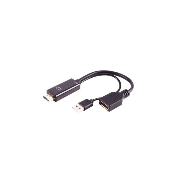 Adapter-HDMI-A Stecker auf DisplayPort Buchse, 4K60Hz, 20cm