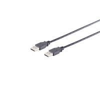 USB-A Verbindungskabel, 2.0, schwarz, 0,5m